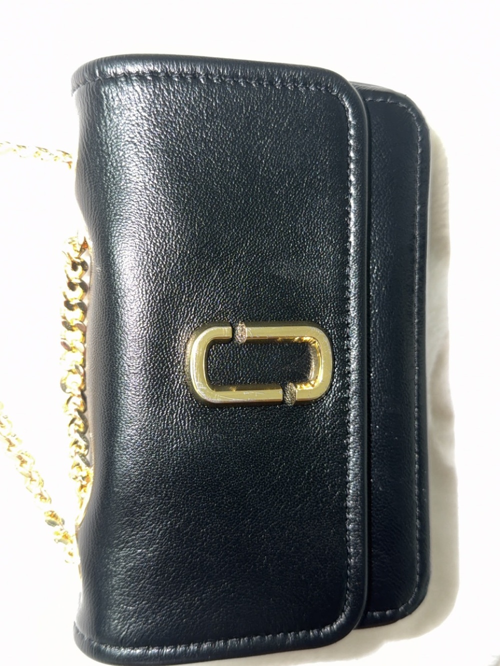 Marc Jacobs Black Mini Crossbody with Gold Chain - Picture 2 of 6